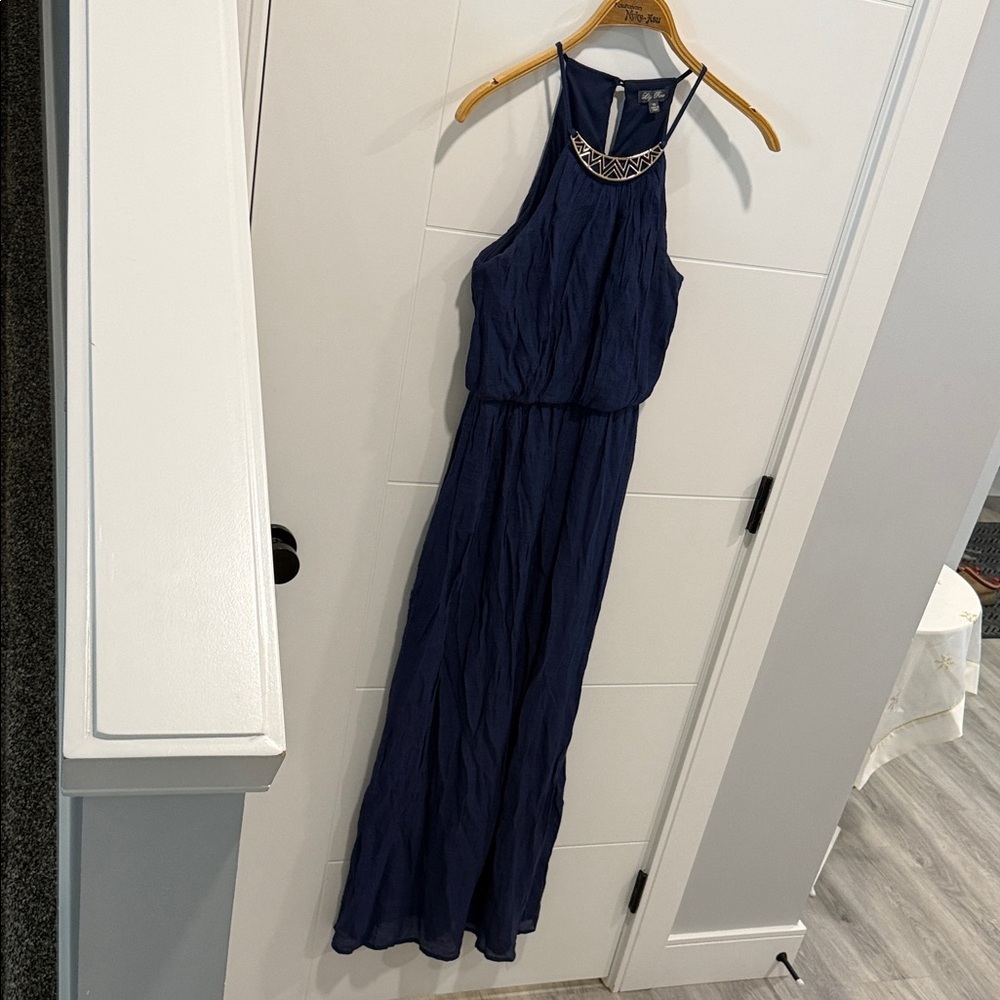 Lily Rose Deep Blue Maxi Dress size XS